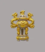 đỉnh men rạn dát vàng Bát Trang - Gốm Chín