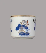 bát hương sen men lam vẽ vàng Bát Tràng - Gốm Chín