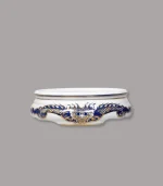 đế bát hương rồng men lam vẽ vàng Bát Tràng - Gốm Chín