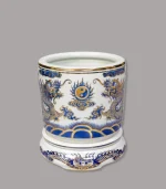 bát hương rồng men lam vẽ vàng Bát Tràng - Gốm Chín