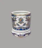 bát hương rồng men lam vẽ vàng Bát Tràng - Gốm Chín