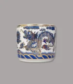 bát hương rồng men lam vẽ vàng Bát Tràng - Gốm Chín