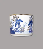 bát hương sen men lam vẽ vàng cao cấp Bát Tràng - Gốm Chín