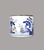 bát hương sen men lam vẽ vàng cao cấp Bát Tràng - Gốm Chín