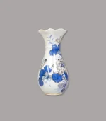 Lọ lượn men lam vẽ vàng Bát Tràng - Gốm Chín