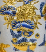 Cặp Lộc Bình Men Rạn Dát Vàng Phúc Đức Cửu Ngư Quần Hội