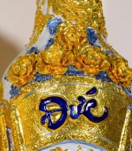 Cặp Lộc Bình Men Rạn Dát Vàng Phúc Đức Cửu Ngư Quần Hội