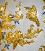 Cặp Lộc Bình Men Rạn Dát Vàng Phúc Đức Cửu Ngư Quần Hội