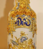 Cặp Lộc Bình Men Rạn Dát Vàng Phúc Đức Cửu Ngư Quần Hội