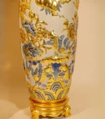 Cặp Lộc Bình Men Rạn Dát Vàng Phúc Đức Cửu Ngư Quần Hội