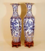 Lộc Bình Sứ Khử Vẽ Vàng – Kim Lam Tứ Quý (Tứ Cảnh)