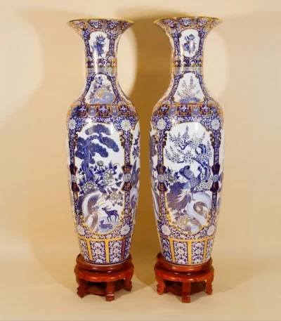 Lộc Bình Sứ Khử Vẽ Vàng – Kim Lam Tứ Quý (Tứ Cảnh)