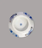 mâm bồng cao men lam vẽ vàng Bát Tràng - Gốm Chín