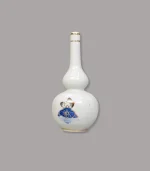 nậm rượu men lam vẽ vàng Bát Tràng - Gốm Chín