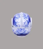 Bát cơm cúng sứ khử men lam