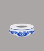 đế bát hương rồng men lam sứ khử Bát Tràng - Gốm Chín