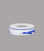 đế bát hương rồng men lam sứ khử Bát Tràng - Gốm Chín