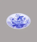 đĩa trầu men lam sứ khử Bát Tràng - Gốm Chín