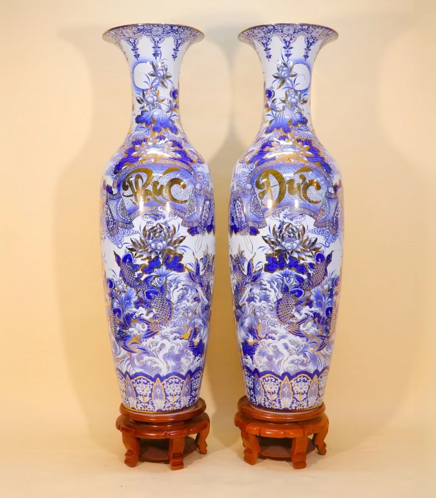 Lộc Bình Sứ Khử Vẽ Vàng – Kim Lam Phúc Đức