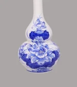 nậm rượu men lam sứ khử Bát Tràng - Gốm Chín