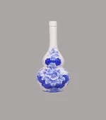 nậm rượu men lam sứ khử Bát Tràng - Gốm Chín