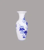 Tiểu Lộc Bình Sen Men Lam Sứ Khử Bát Tràng - Gốm Chín